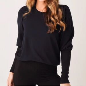 Sundry Women's Puff Shoulder Sweatshirt Black Size 3 (US L) Great condition